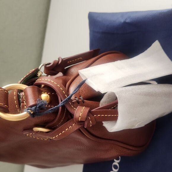 New With Tag! Dooney & Bourke Brown Leather Women' Small Hobo Bag - Picture 3 of 8